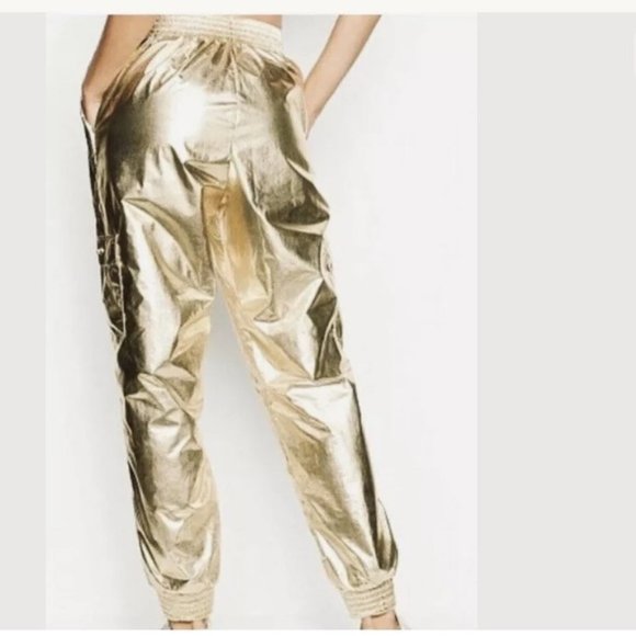 Victoria Secret Sport Cargo Metallic Gold Jogger - Picture 3 of 6